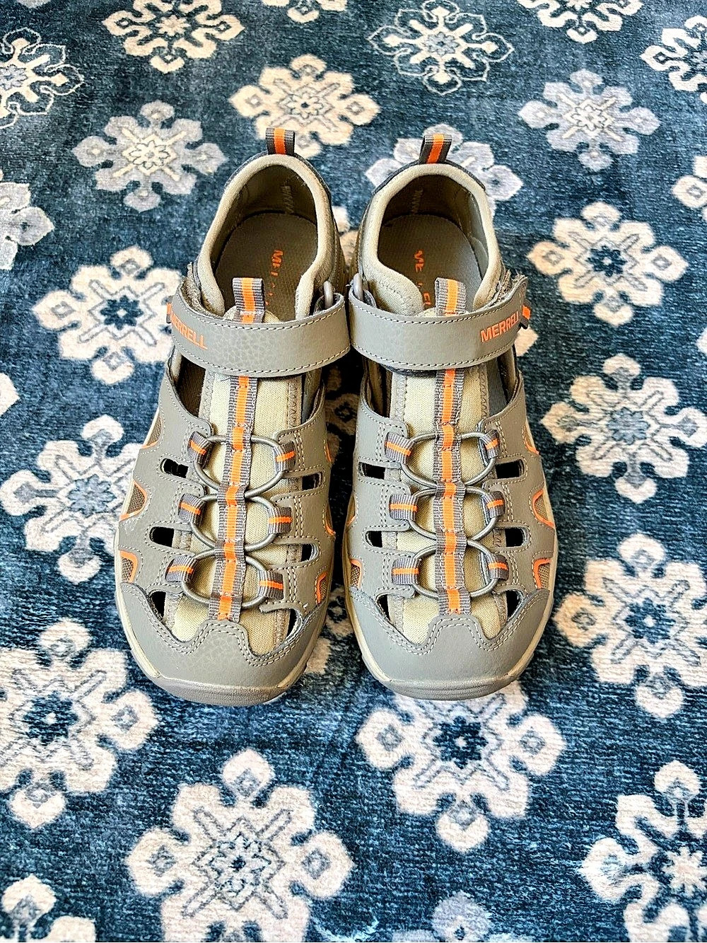Merrell Hydro Closed-Toe Hiking Sandal Gray & Orange